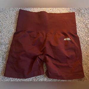 AYBL High-Waist Wine Red Bike Shorts